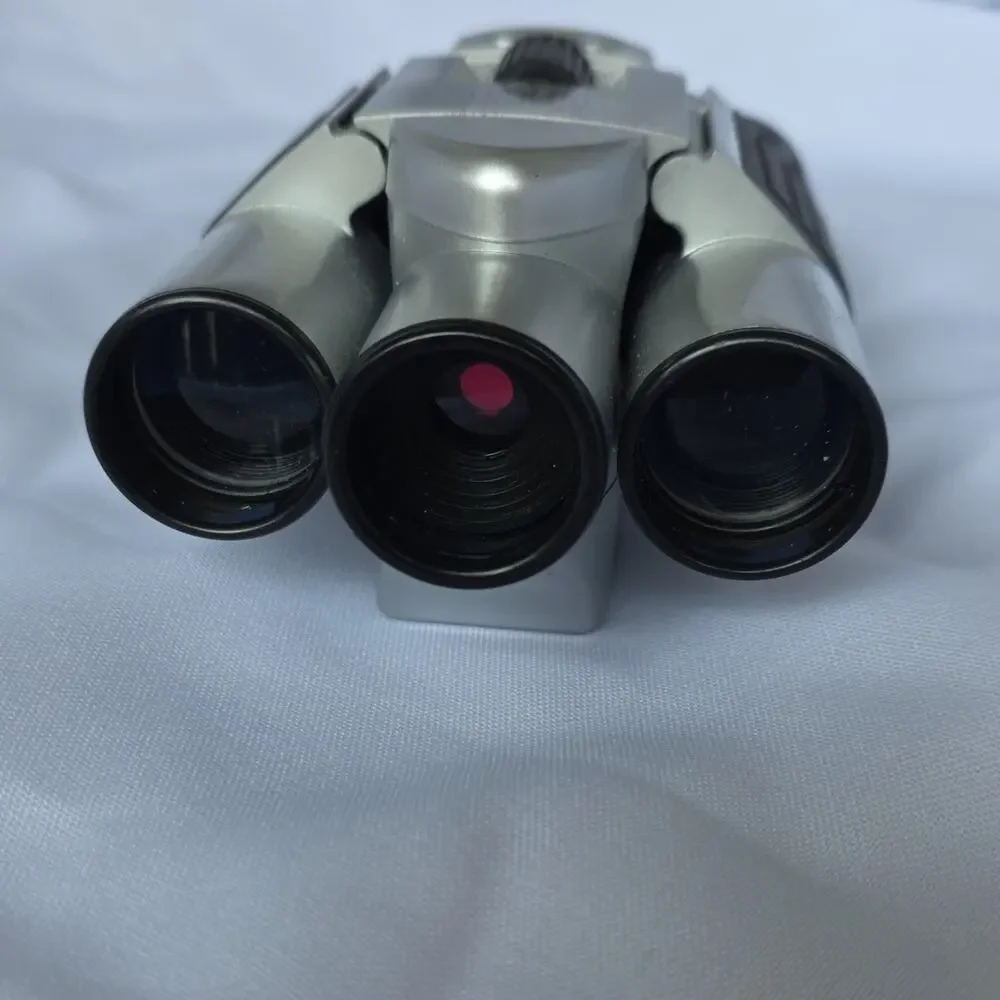 Vivitar 10x25 Compact Roof Prism Coated Binoculars Silver/Black VIV-CS-1025